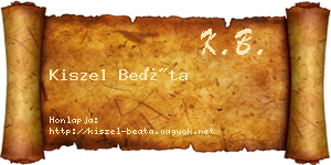 Kiszel Beáta névjegykártya
